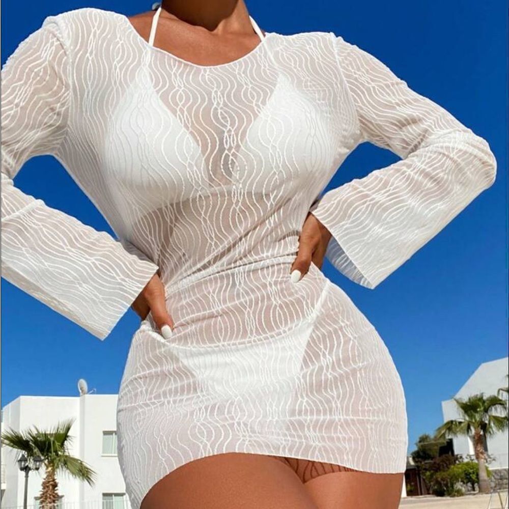 White sheer coverup